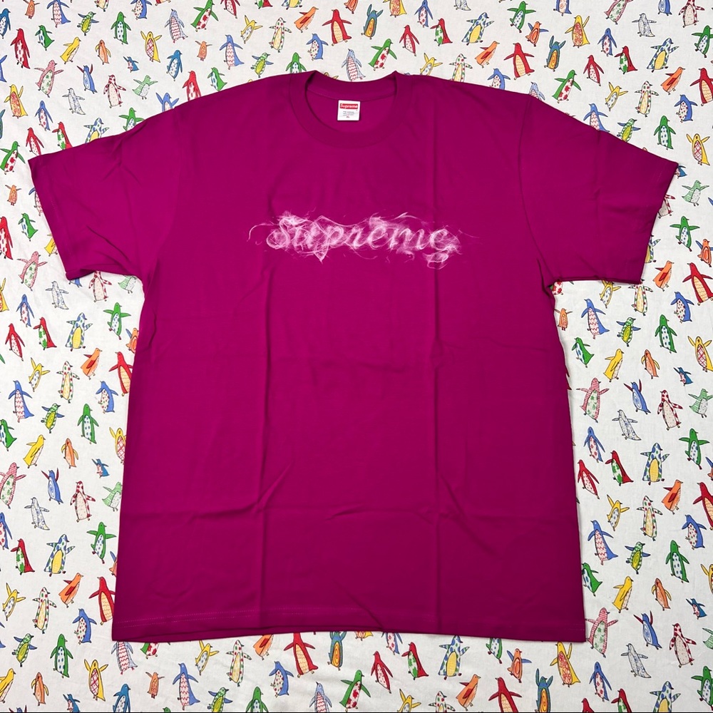 Supreme Smoke Tee Shirt Magenta XL
